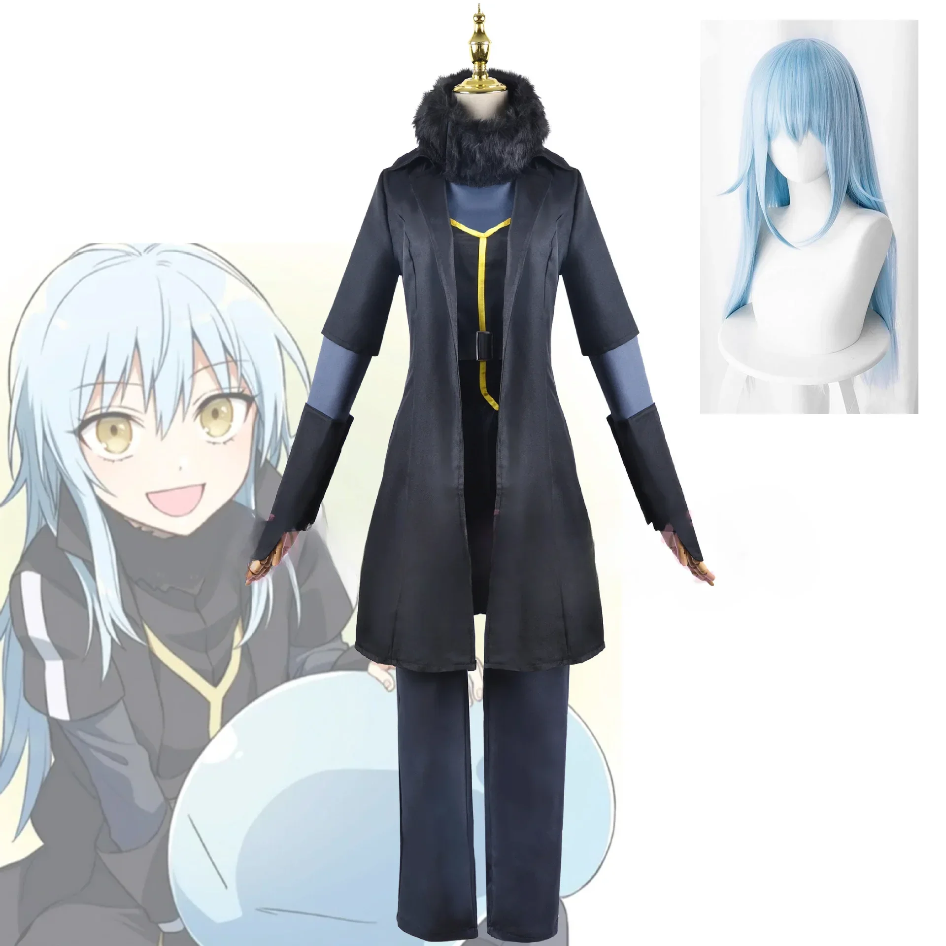 

Rimuru Tempest Cosplay Costume That Time I Got Reincarnated As A Slime Carnival Uniform Anime Halloween Costume for Game Outfits