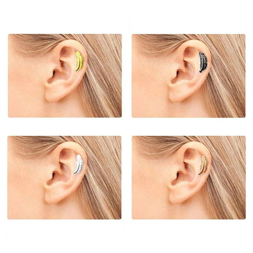 1pc 16G Feather Tragus Earrings for Women Men Stainless Steel Cartilage Stud Earring Helix Piercing Jewelry Piercing Jewelry