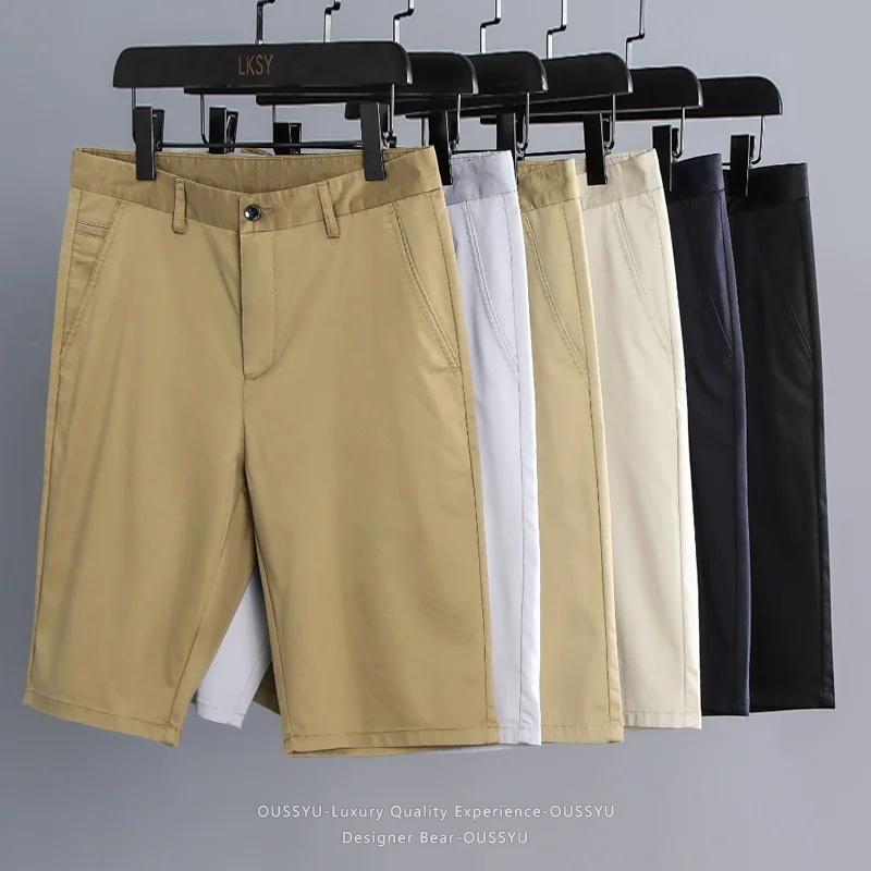 Hochwertige Markenkleidung Lässige Shorts für Herren Sommer Mode Business Gerade Bermuda Kurze Chino-Hosen Herren Übergröße 40 42