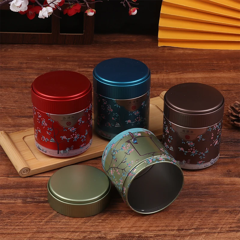 Convenient Tea Storage Container For Home Tinplate Candy Cans Tea Container Coffee Sugar Box With Lid Chinese Tea Box