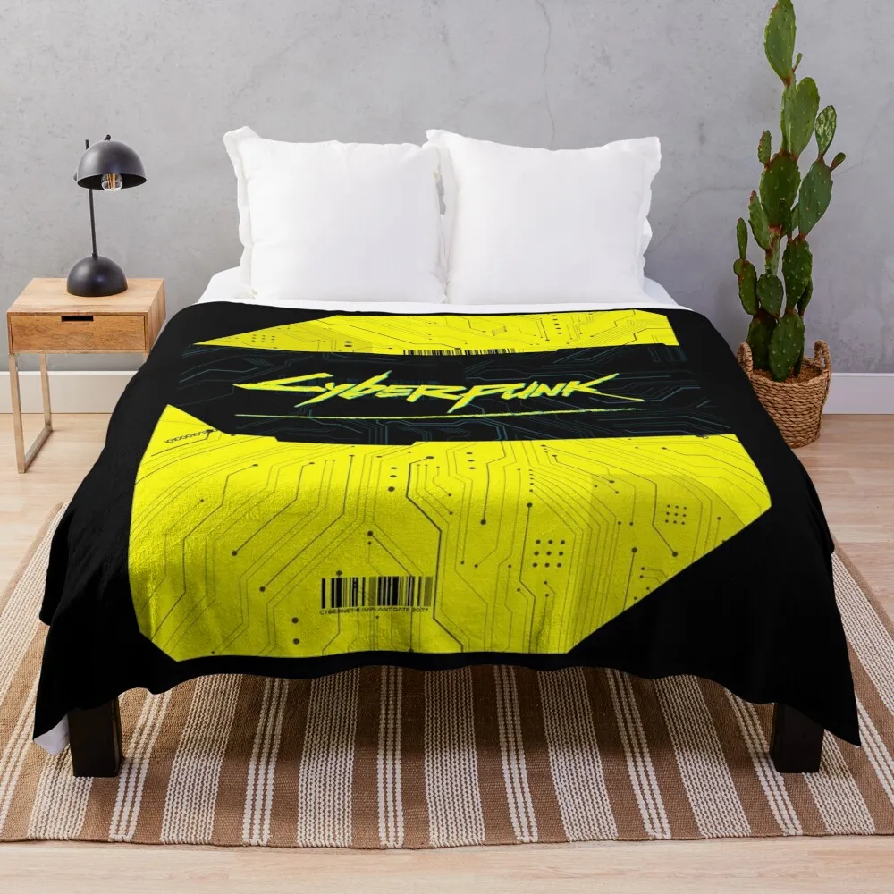 Cyber Punk Key Card Throw Blanket Bed covers Sofa Custom Blankets