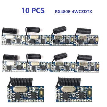 מודול פענוח קוד למידת מקלט RF בתדר 433 מגההרץ 433 מגההרץ אלחוטי 4 ערוצים פלט DIY שלט מרחוק 1527 קידוד ללא פינים