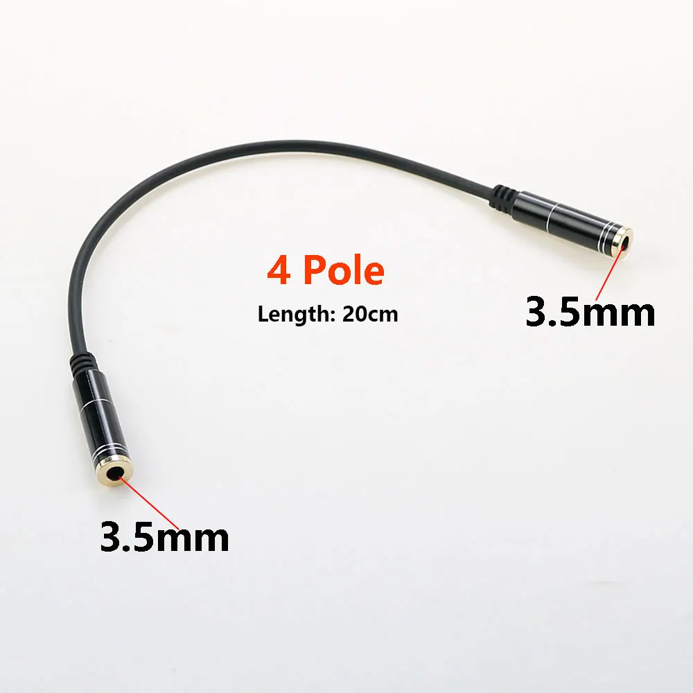 1Pcs 3.5mm Jack Female to Female For Computer Audio Cable 3.5 Headphone Extender Cord Aux Cable Headphone Extension Cable