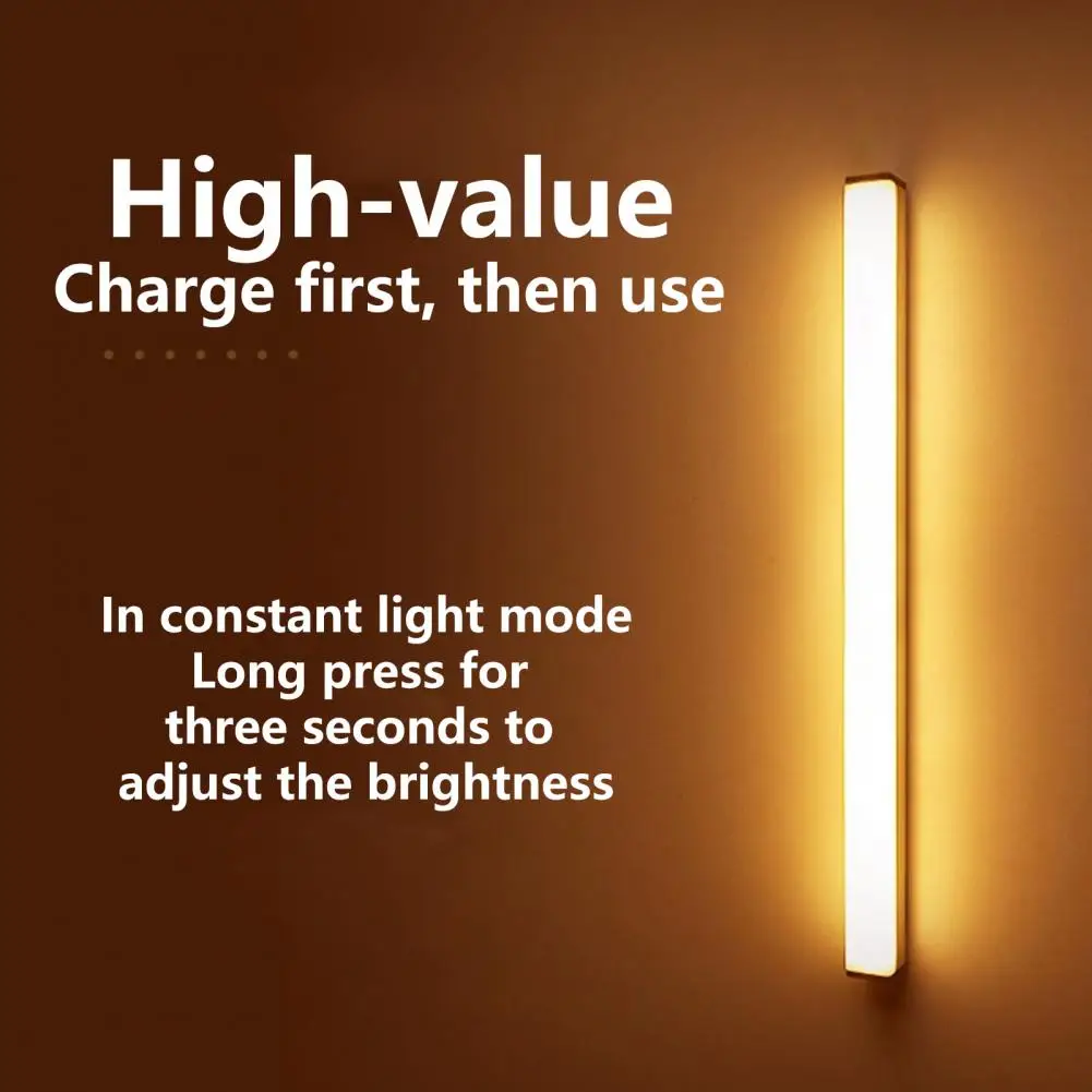 Self-adhesive Magnetic Motion Sensor Light Automatic On/Off Rechargeable Wireless LED Induction Lamp Staircase Aisle Light