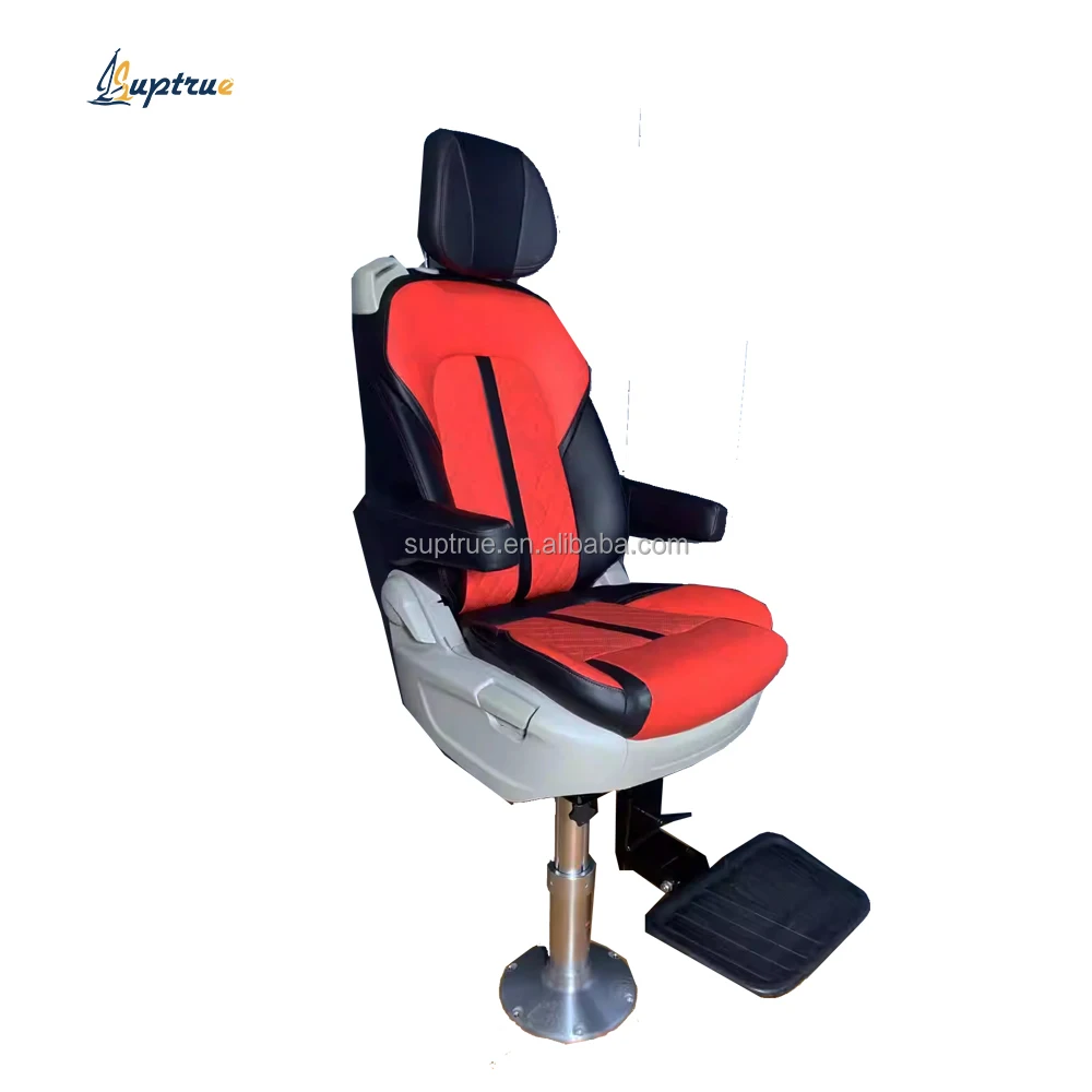 Sutprue Marine Boat Captain Seat Customized Color Yacht Driving Chair pilot Chair Luxury Flip Captain Boat Seat