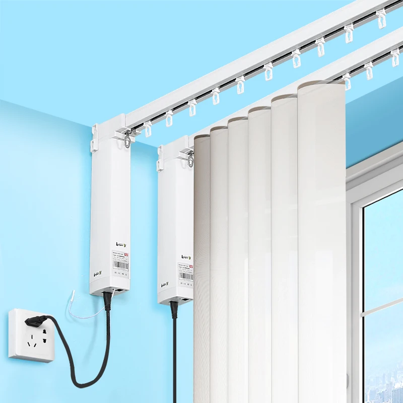 Leisguar S Wave Folding Tuya WiFi Zigbee Smart Life Curtain Motor Track Set Support Custom Size