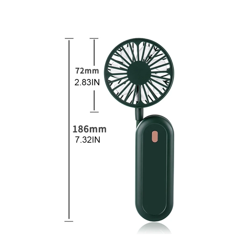 Ventilatore portatile appeso collo USB ricaricabile 3 impostazioni velocità Ventilatore da tavolo flessibile per per