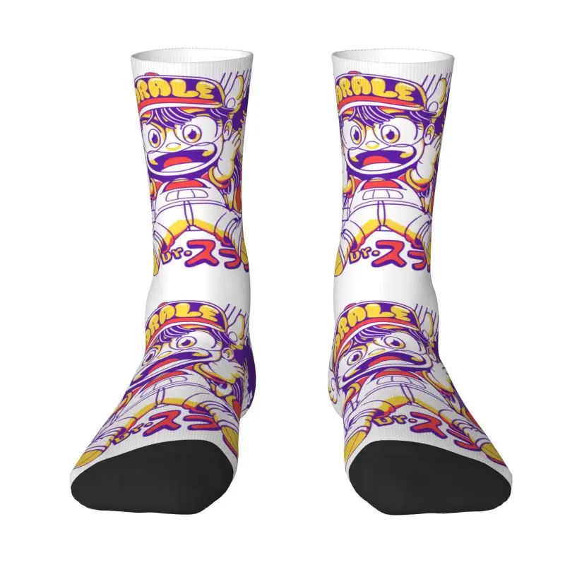 

Cute Mens Arare Arale Purple Dr Slump Dress Socks Unisex Warm Comfortable 3D Printed Crew Socks