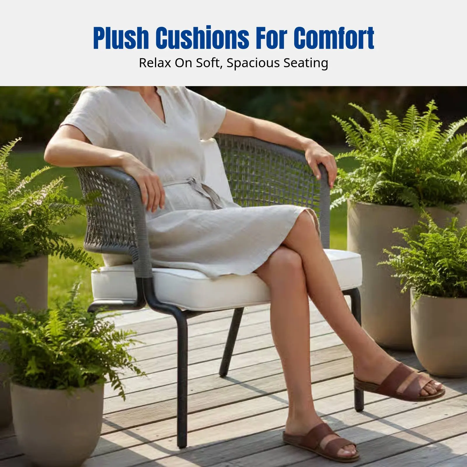 

Комплект садовой мебели из ротанга для виллы: диван для балкона, уличная мебель для отдыха, патио, кофейный столик