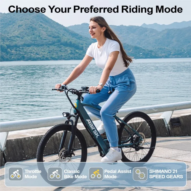 New Integrated Wheel Optional Multi-Function Mountain Bike Lithium Battery 21-Level Variable Speed Electric Bicycle image 9