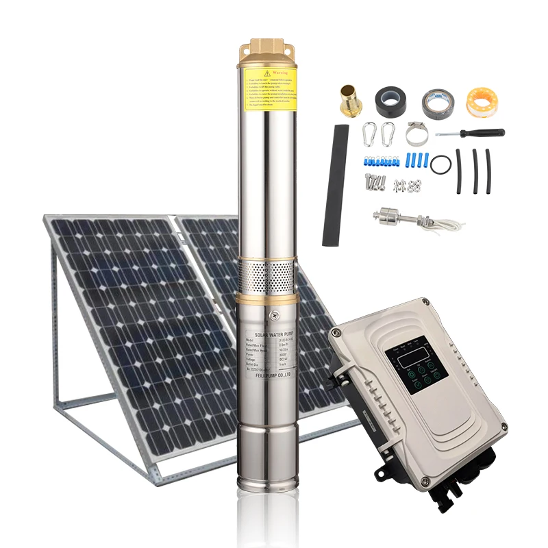 DC 48V submersible solar powered water pumps centrifugal solar borehole pump