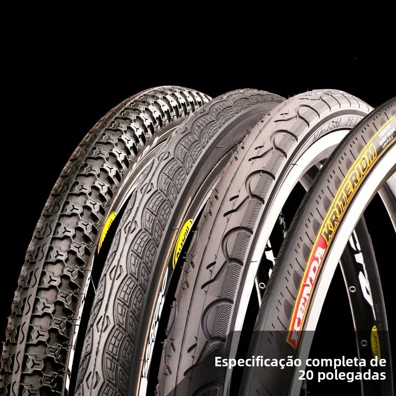 Pneu de Bicicleta Dobrável Kenda de 20 Polegadas, Pneu Externo Durável para Equipamentos de Ciclismo, Acessórios para Bicicle...
