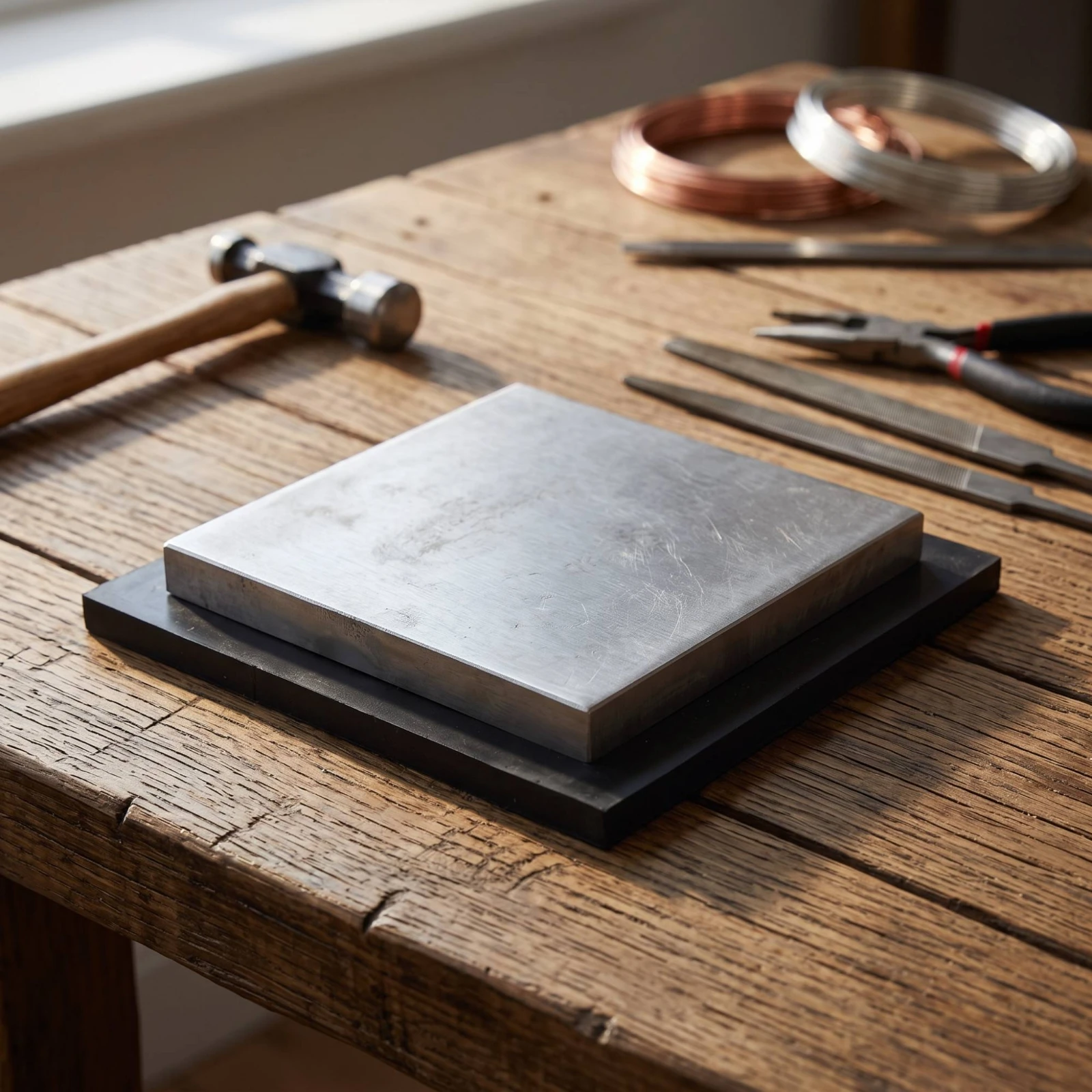 Metal Bench Block Compact Anvil Block Flat Anvil Ding-Resistant-Resistant Tool Industrial-Grade for Jewelers, Jewelry Making