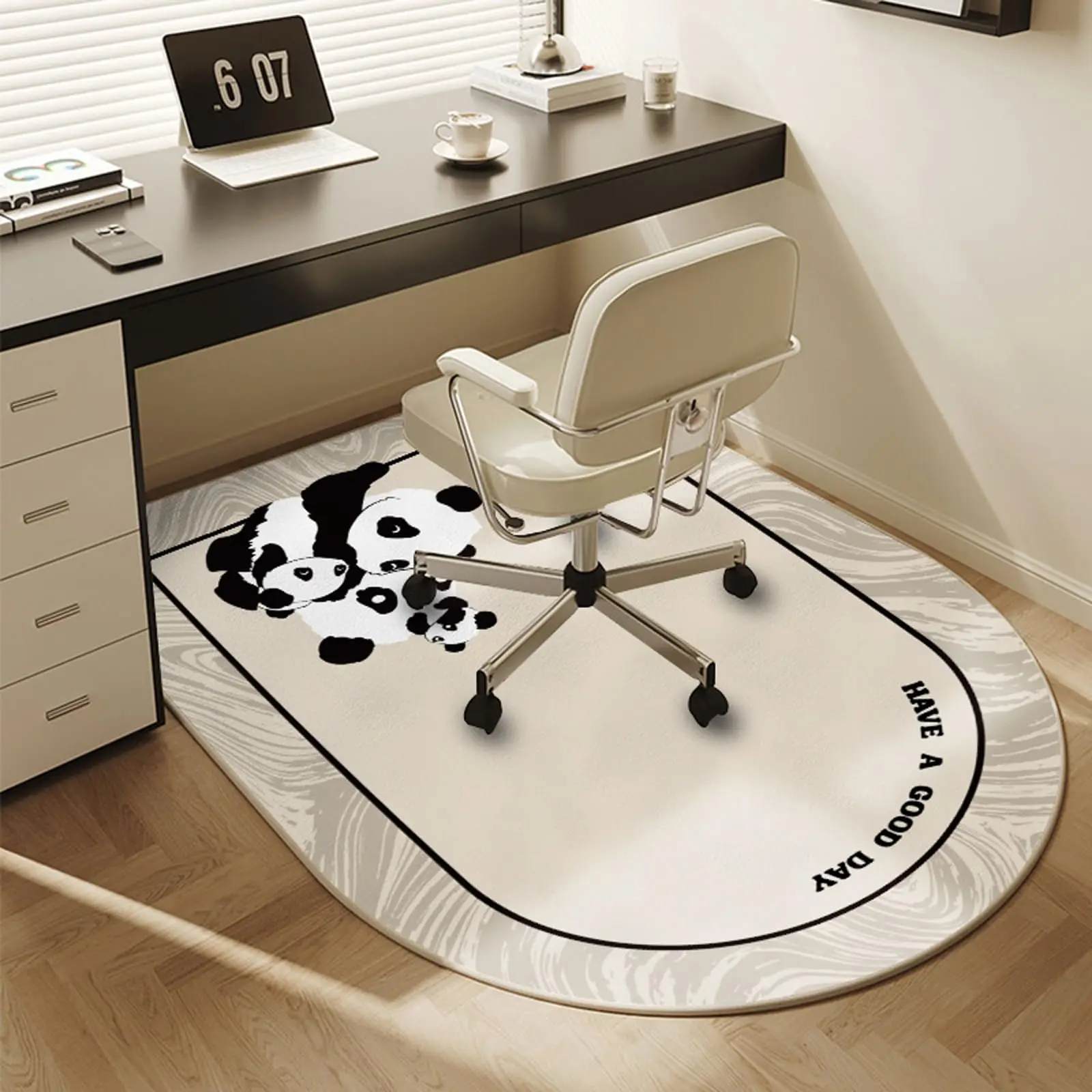 VIKAMA Office Computer Chair Floor Protector Mat Non-Slip Backed Carpet Soft Floor Mat Easy to Clean Rugs for Home Office Decor