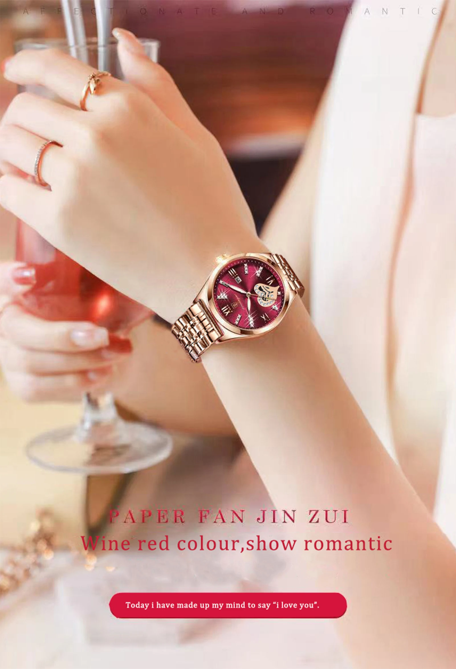 POEDAGAR Luxus Uhren Für Frauen Wasserdicht Leucht Datum Edelstahl Frau Uhr Elegante Mode Quarz Damen Armbanduhr – Detail 2