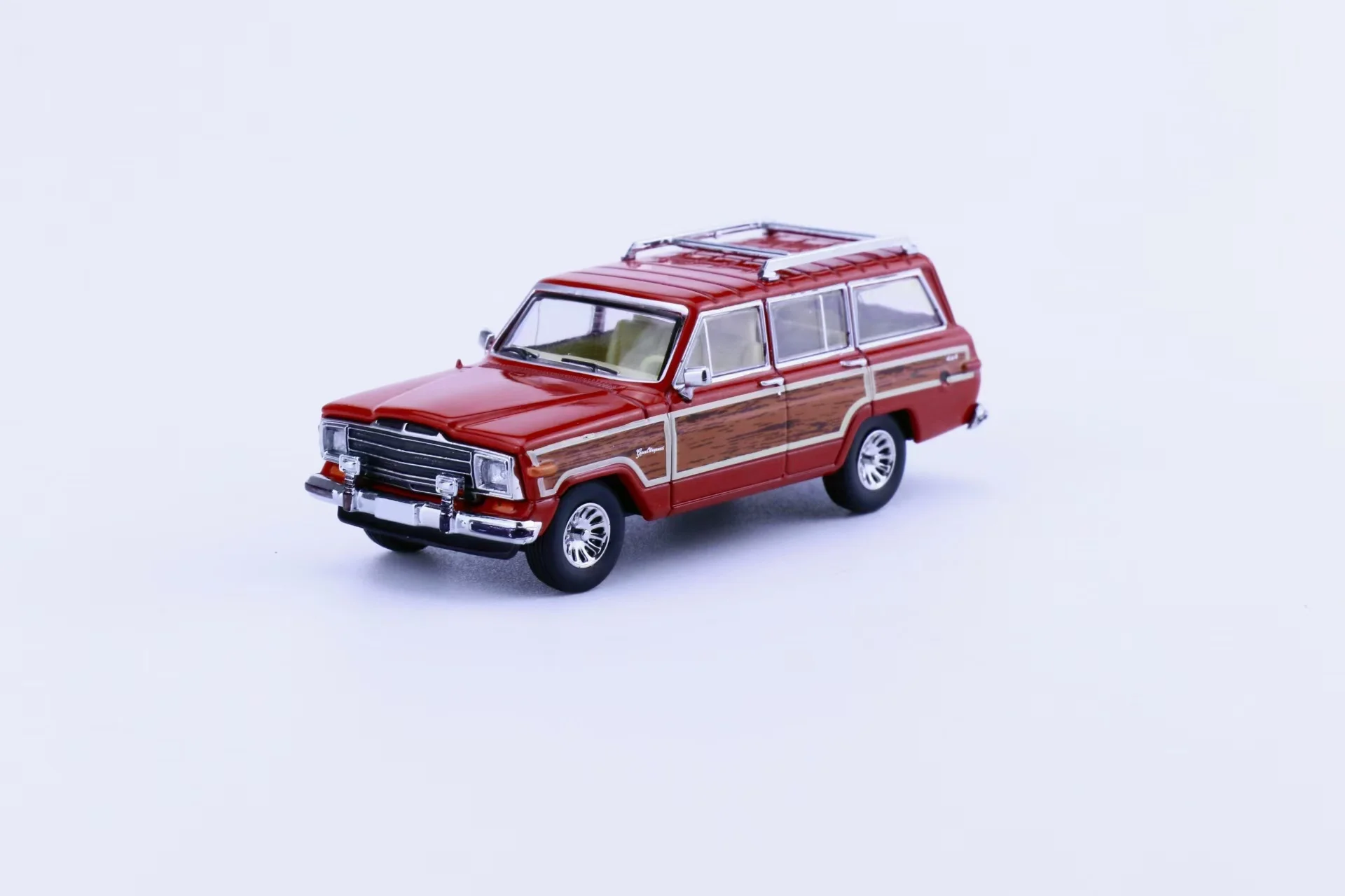 

Модель 596 года, 1:64 внедорожник Jeep Wagoneer, Коллекция Red, литой Сплав, модель автомобиля, украшение, подарок