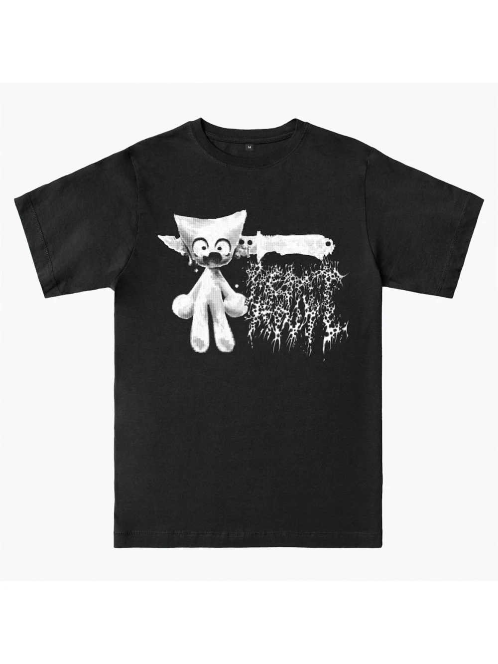 Im Femtanyl Men's Pattern T-shirt - Cute Cat and Pencil Design Suitable for Daily and Formal Occasions