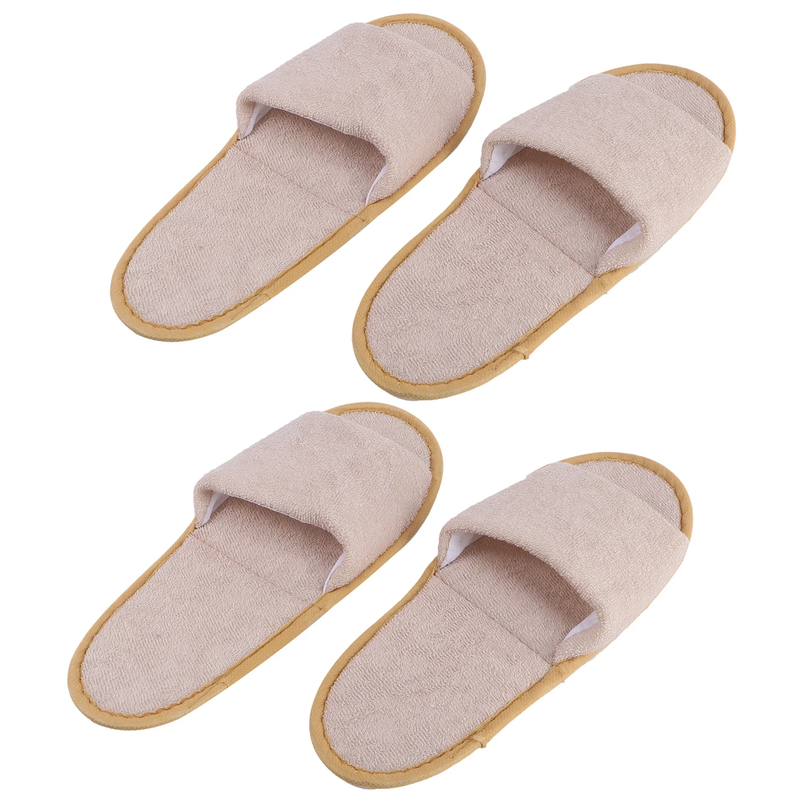 

2 Pairs Foldable Travel Slippers Simple Folding Non-slip Indoor Sandals Towel Household Man