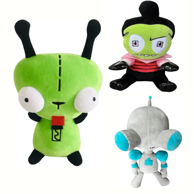 20cm Alien ET 3D Eyes Green Invader ZIM GIR Dog Plush Figure Toy Soft Stuffed Collectible Toy Christmas Gift Toys for Children