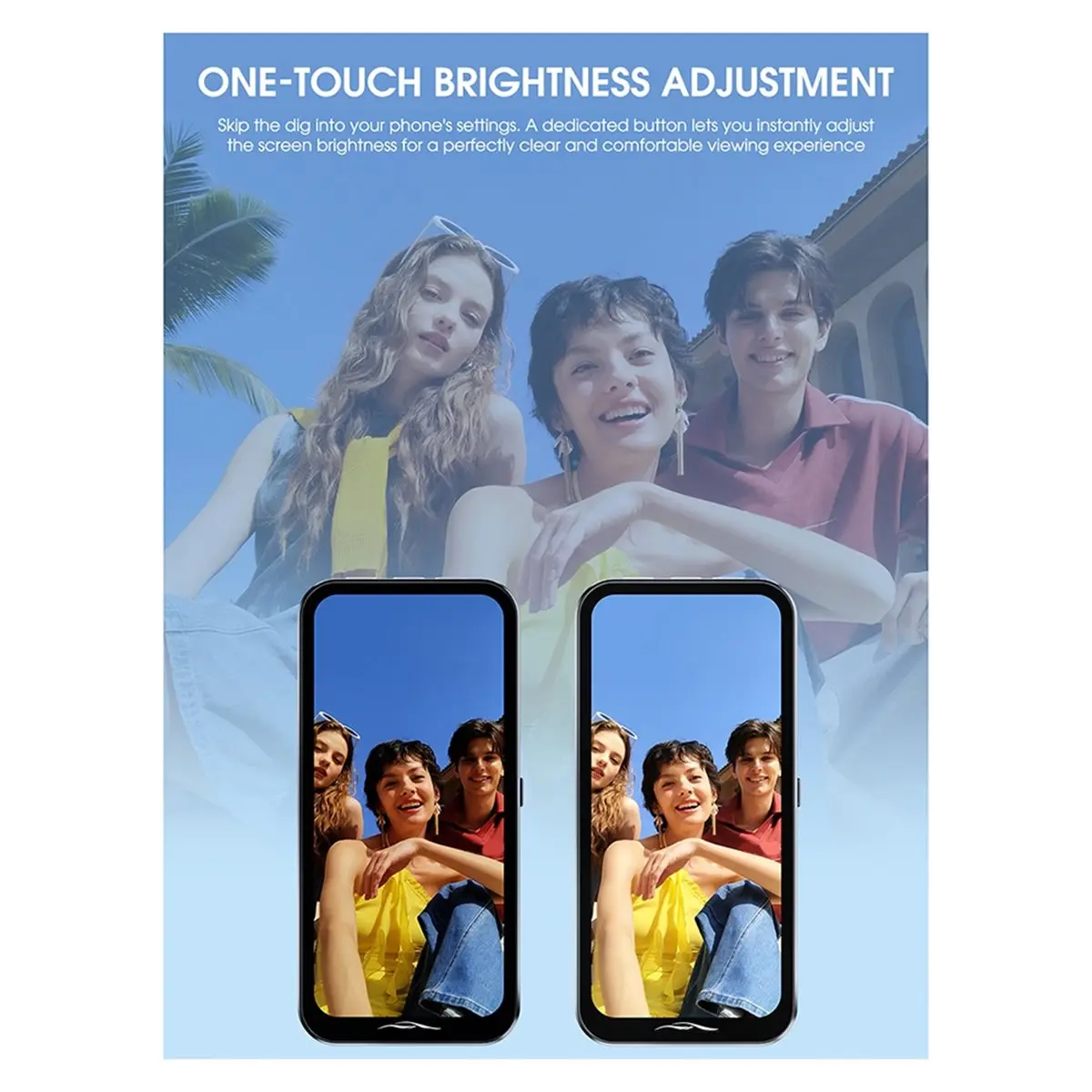 L73A NEW Wireless Vlog Selfie Monitor Screen for Smartphones Magnetic Phone Vlog Selfie Screen Camera for Live Stream