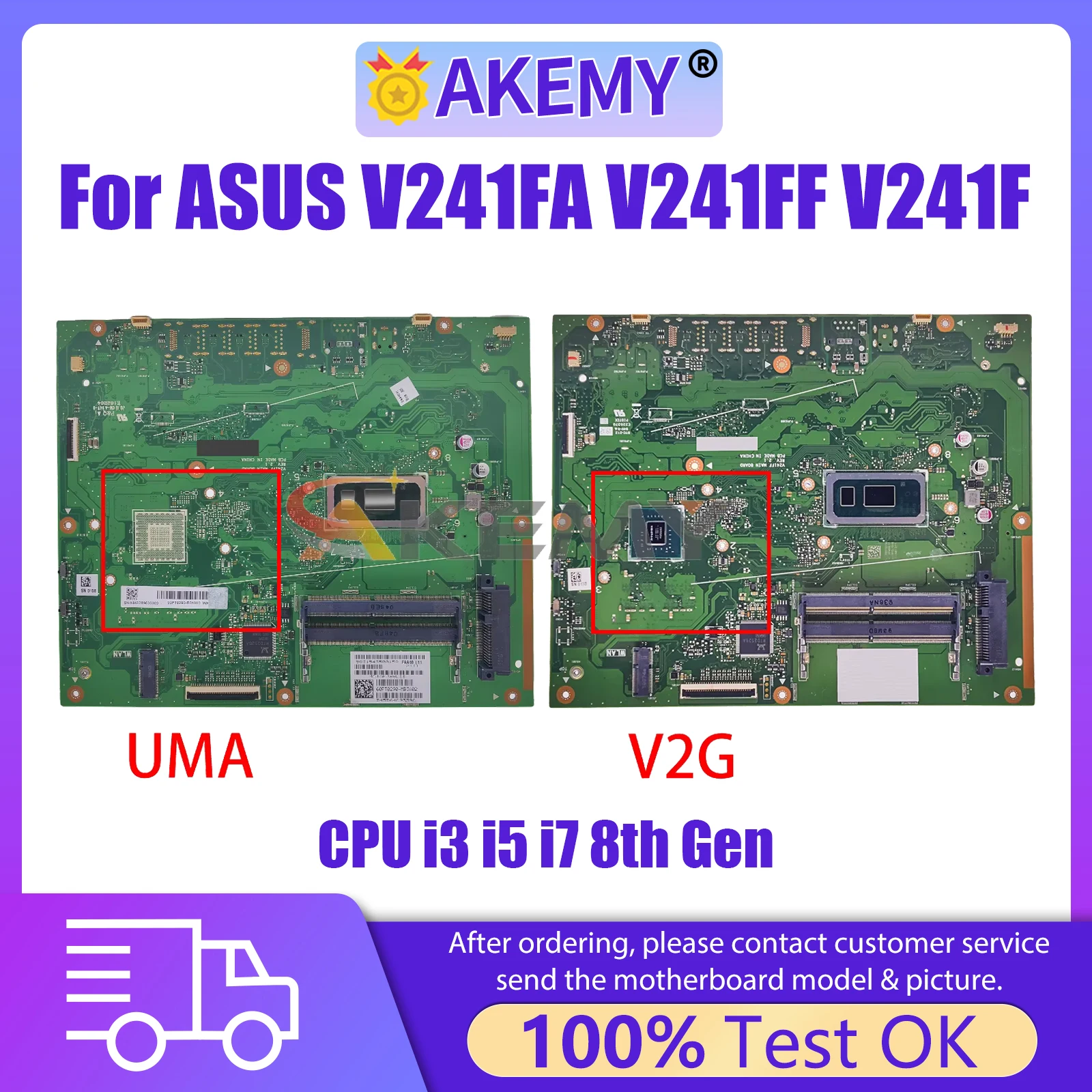 

Материнская плата AKEMY V241FA для ноутбука ASUS Vivo AiO V241FA V241FF V241F материнская плата все-в-одном с процессором I3 I5 I7 8-го поколения тест ОК