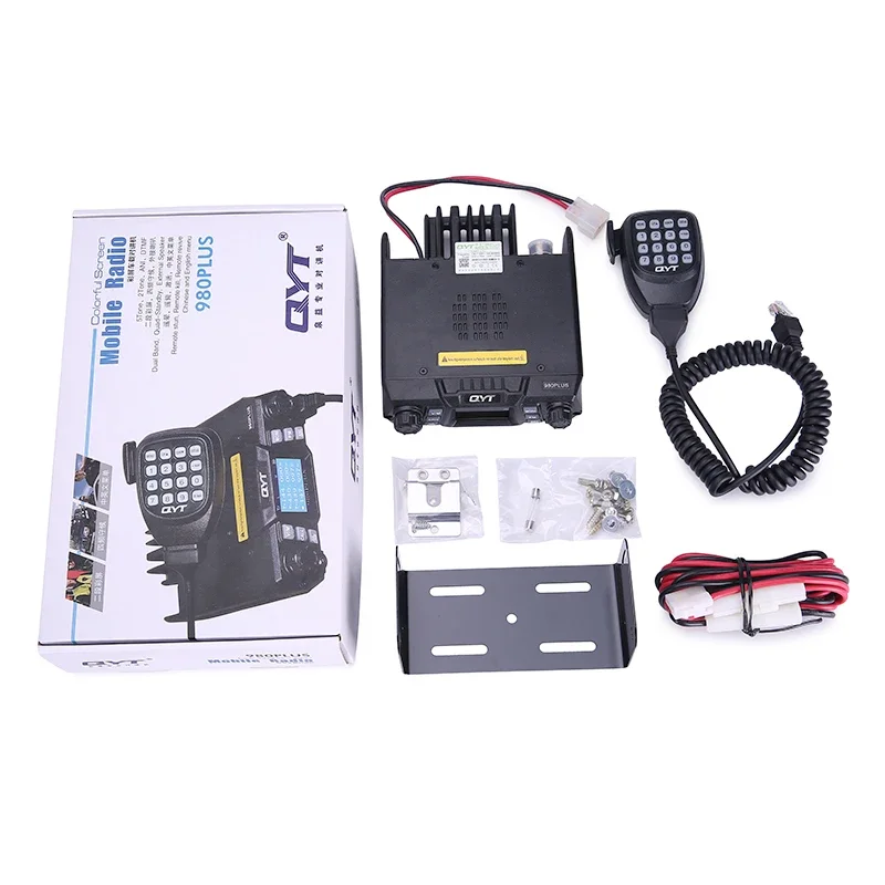 75 Вт KT-980Plus Мобильное радио высокой мощности с двухдиапазонным VHF UHF цветным экраном дальнего действия 30 км