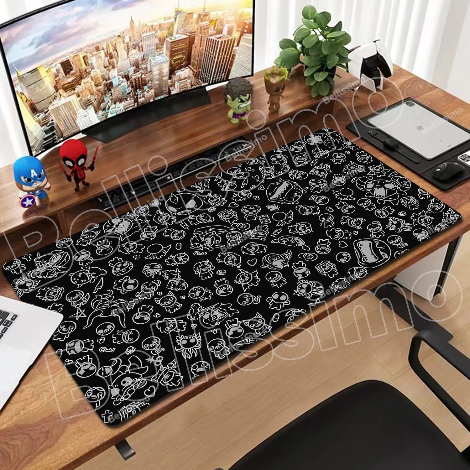 

Xxl коврик для мыши геймерский нескользящий коврик The Binding Of Isaac Mausepad ПК компьютерные аксессуары настольный коврик игровая клавиатура коврик для мыши коврики