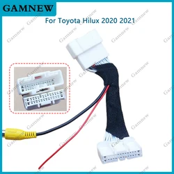 Car Rear view camera retention cable adapter for Toyota Hilux 2020 2021 backup harness to Original display