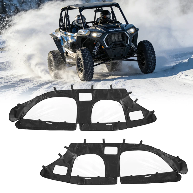 

Двери для мягкой кабины UTV, водонепроницаемые, ветрозащитные, пыленепроницаемые, с прозрачным окном, для Polaris RZR PRO XP 4 2020-2023, запчасти для UTV