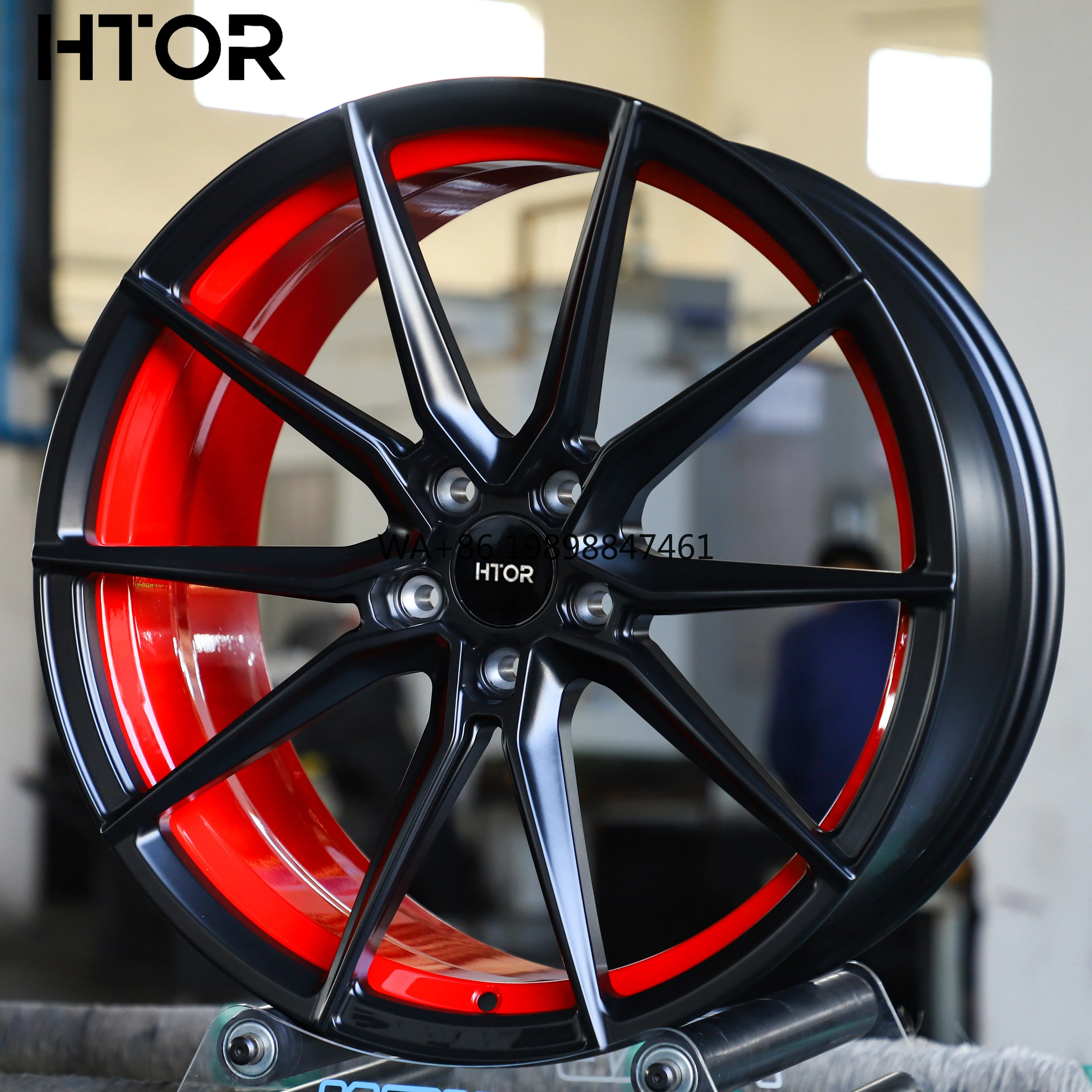 

HTOR Custom 18 19 20 21 Inch 5x120 5x112 Forged Wheels Matte Black Aluminum Rims for F10 F30 G20 G01 X3 X4 335i 535i M340