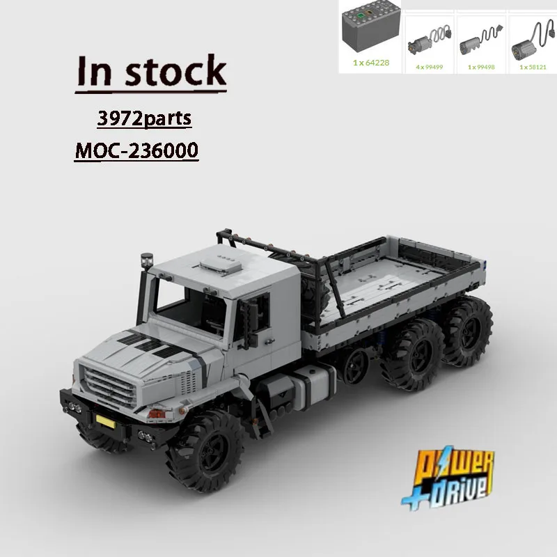 

MOC-236000 New 6x6 Cargo Transport Truck Building Block Model,3972Pieces, Birthday Building Block Toy Gift for Boys and Children