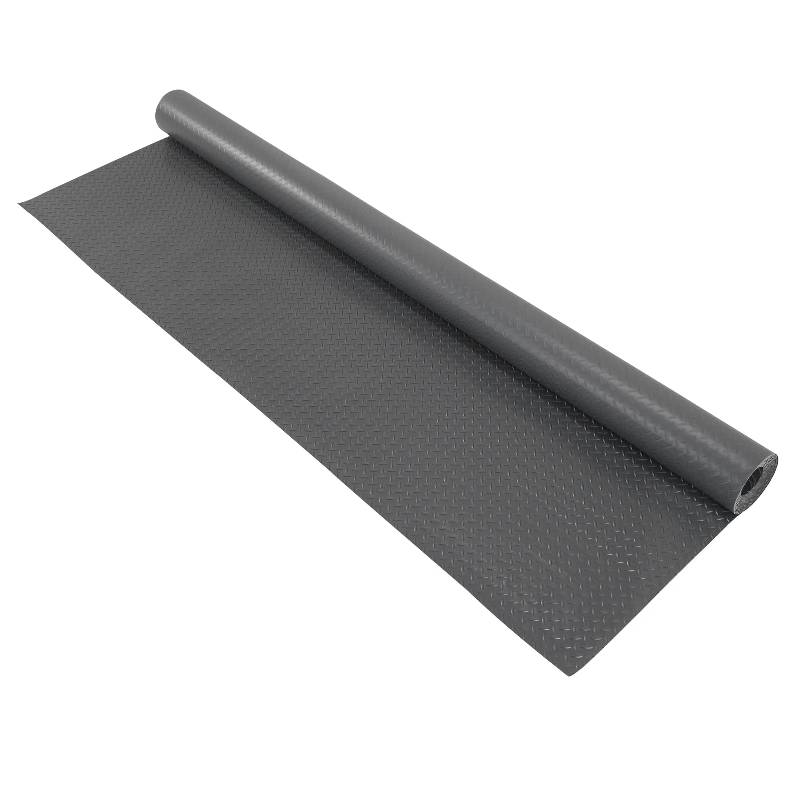 

7.9x21/32.8 FT Golf Cart Parking Mat 2.5mm Motorcycle Mat Diamond Plate PVC for Truck Trailer SUVs Van Golf Cart Motorcycle