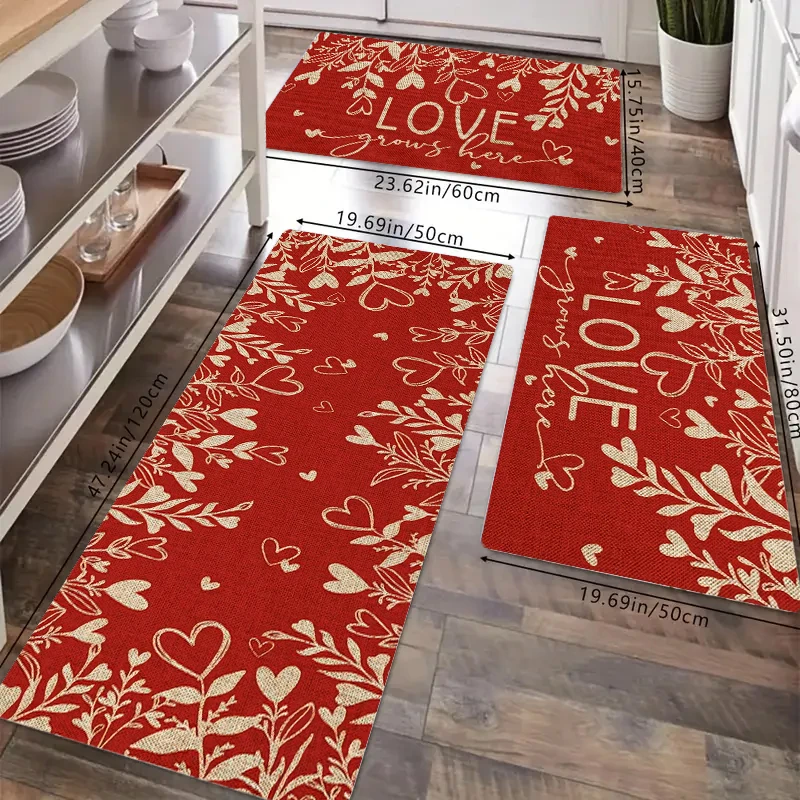 

Carpet with love and affection, room decoration, made of flannel, Valentine's Day decoration, suitable for rooms and bedrooms