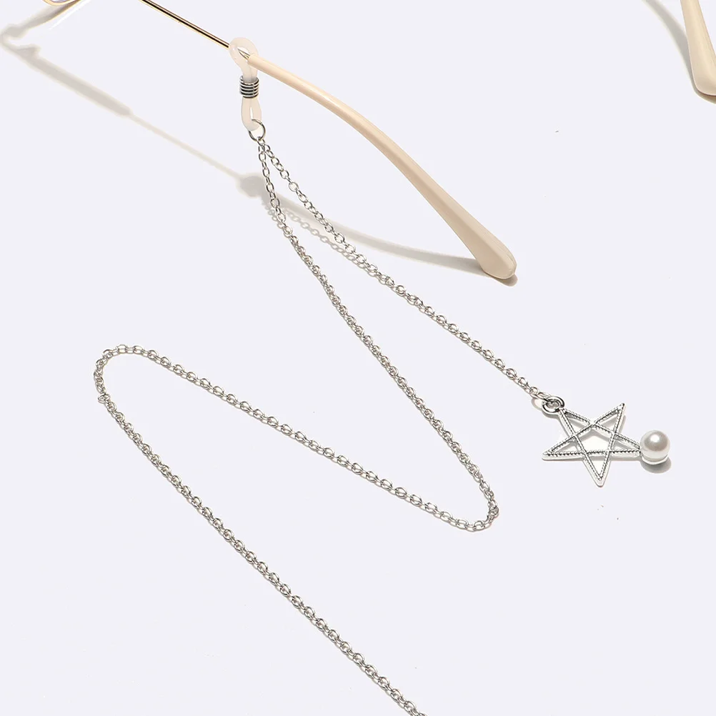 

Fashion Metal Pearl Star Eyeglass Chain Anti Slip Stylish Sunglasses Chain for Women Eyeglasses Strap Holder Eyeglasses Strap