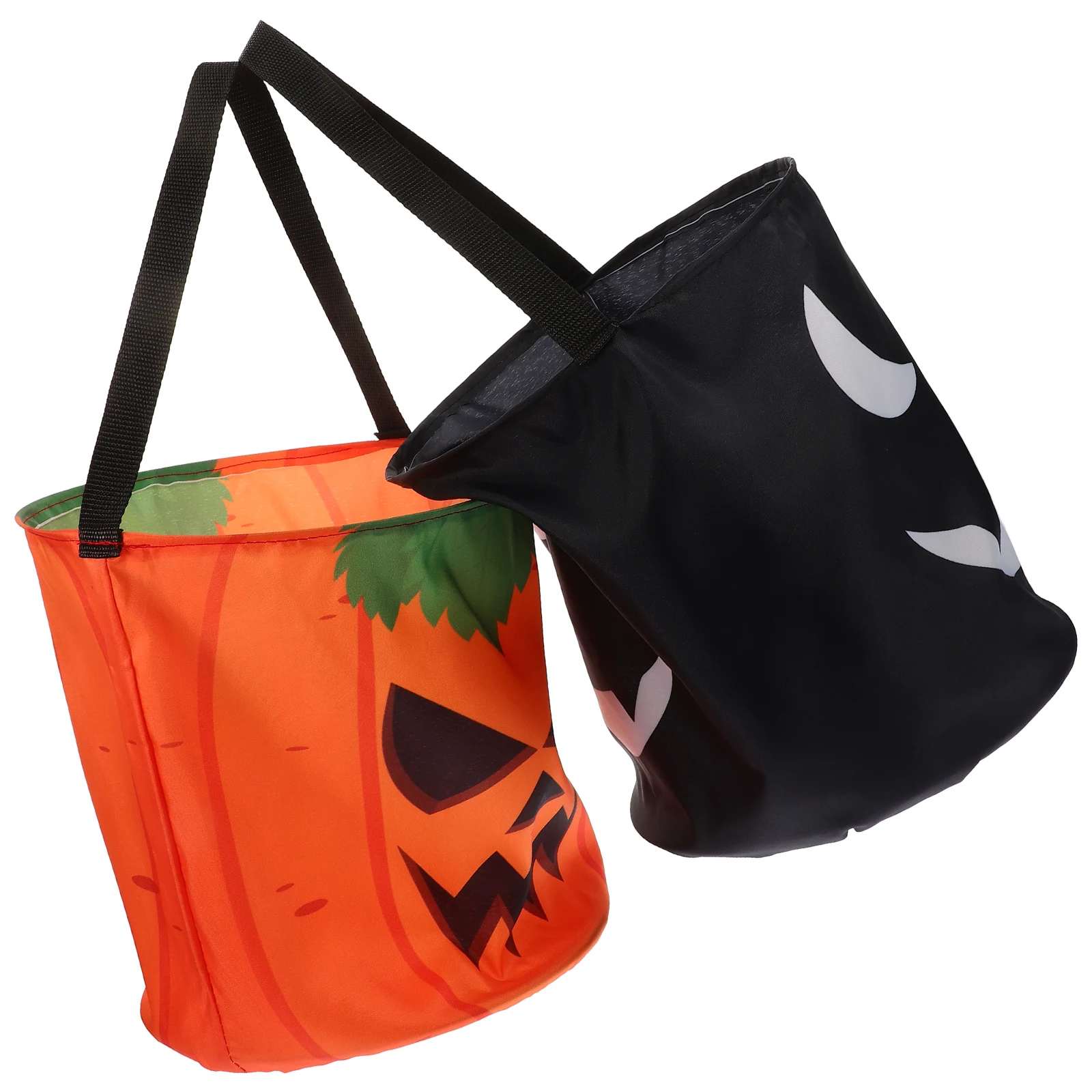 

2pcs LED Candy Bags Glowing Halloween Pumpkin Bucket Lighted Treats Trick Treat Party Supplies Bulk Halloween