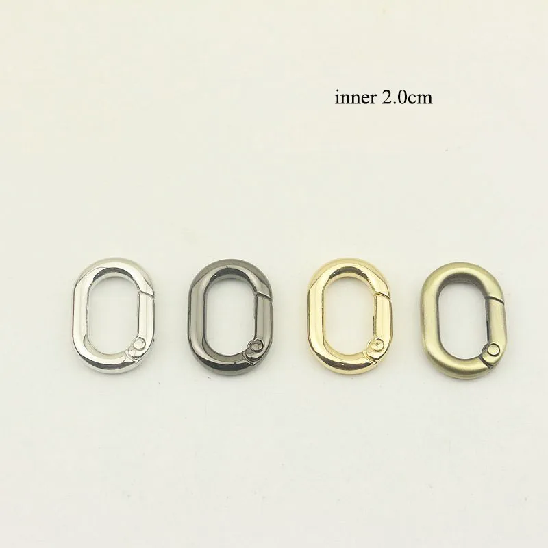 

20pcs 20mm Metal Oval Spring O Ring Buckles Openable Keyring Dog Snap Trigger Clasp Clip Bag Belt Leather Craft DIY Bag Parts