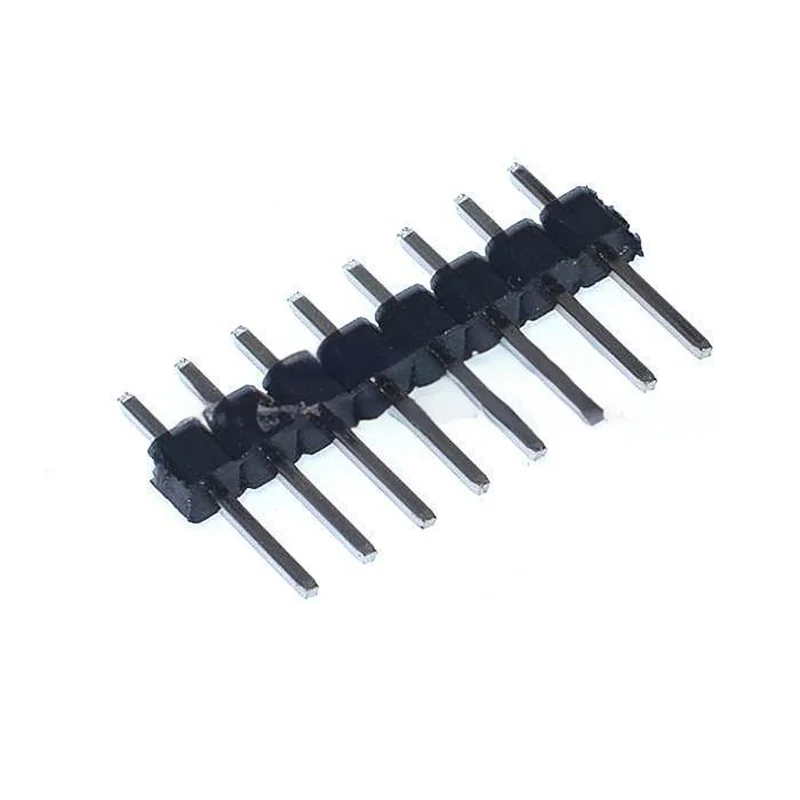 50 PZ Passo 2.54mm Pin Header Singola Fila Dritto Pin Header Pin di Ferro 1*2/3/4/5/6/7/8/10/12/15/20/40 Pin