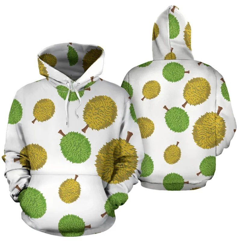 

Tropical Fruits Durian Graphic Sweatshirts Harajuku Fashion Fruit Hoodie For Men Clothing Hip Hop Male Streetwear Vacation Hoody