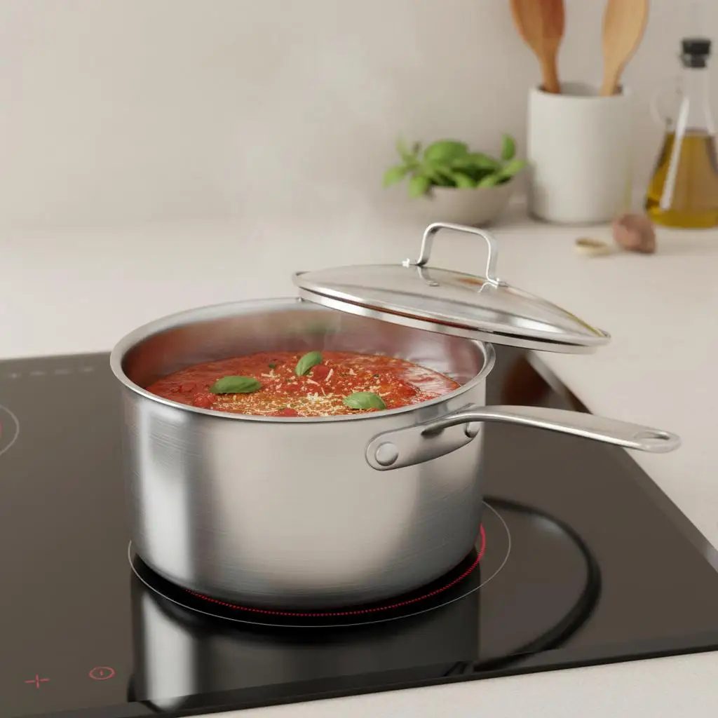 

Кастрюля для приготовления соусов 4 QT для домашней кухни, индукционная плита, профессиональная, многофункциональная, с антипригарным покрытием, из закаленного стекла