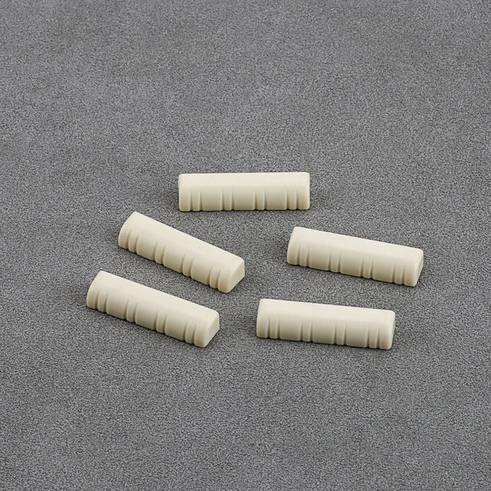 

5 Plastic 8-string Mandolin Nut Guitar Gadgets Gift Tuners Beige Saddle Blanks