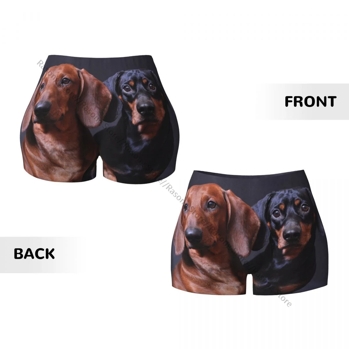 Women's Yoga Shorts Cute Dachshund Dogs Scrunch Booty Butt Lifting Comfort Fitness Gym