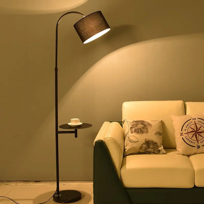 

LED with coffee table floor lamp living room bedroom bedside sofa storage wireless charging