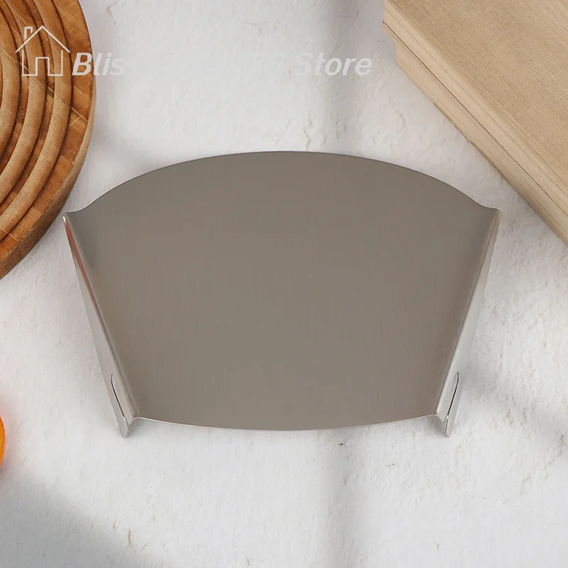 【S】Stainless Steel Pouring Chute Shield For Mixers Universal Splash Guard Food Processor Attachment Safety Shield For Kitchen