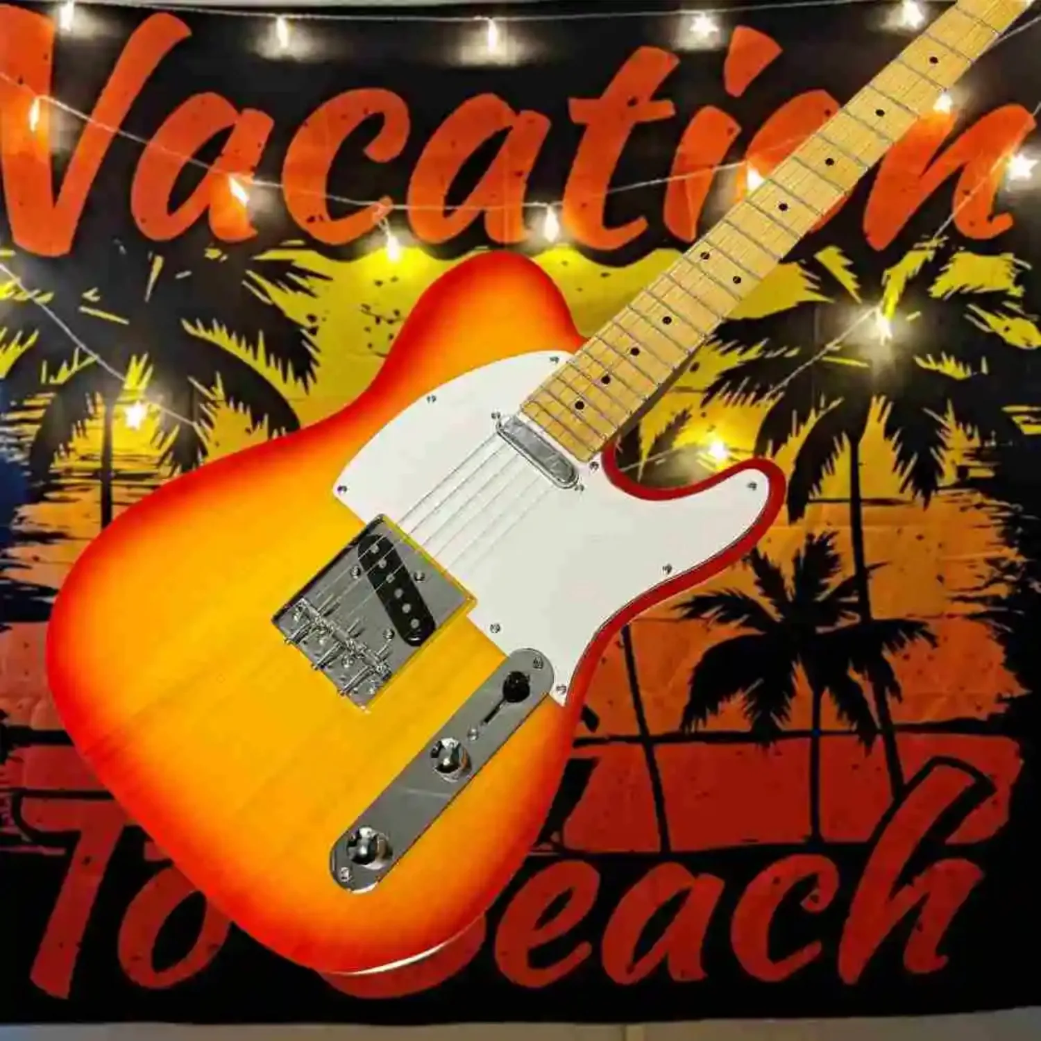 Sunset Gradient Color Basswood Guitar Body 22 Tone S Pickup Advanced Player Versatile Tool Good Sales guitar