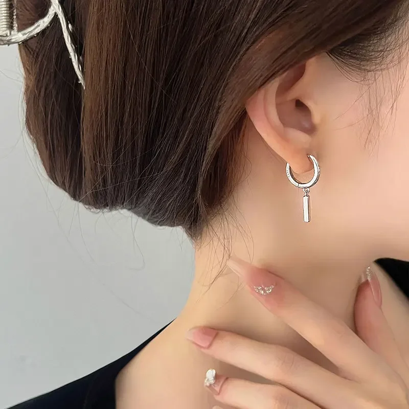 

925 Sterling Silver Hot Sale hoop Earrings Simple Temperament Exquisite Hot Semale Sexy Jewelry Gift