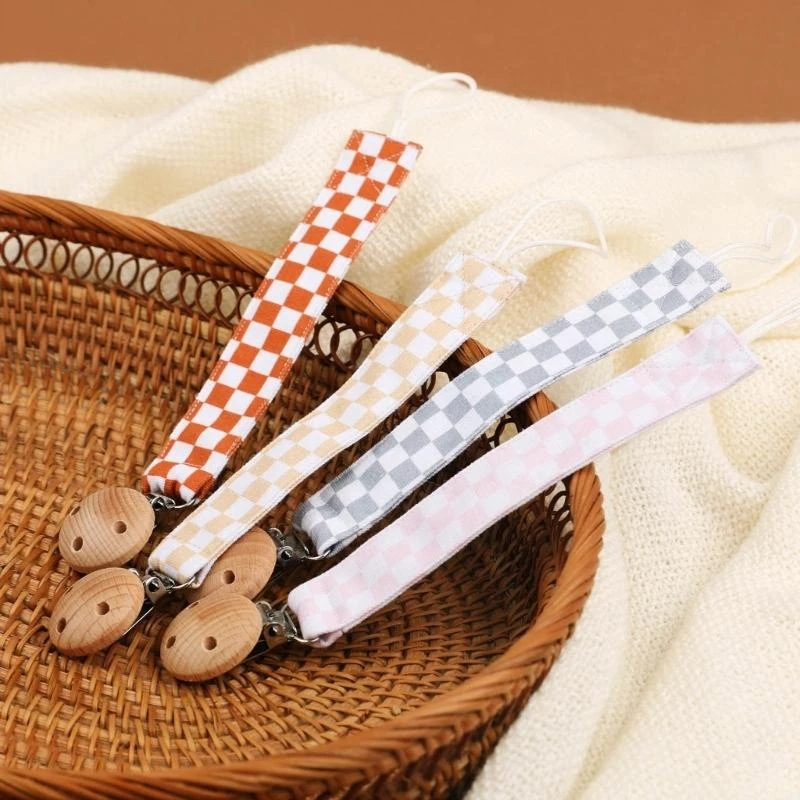G2TC Baby Soother Chain with Geometric Pattern Pacifier Clip Clip Attachments
