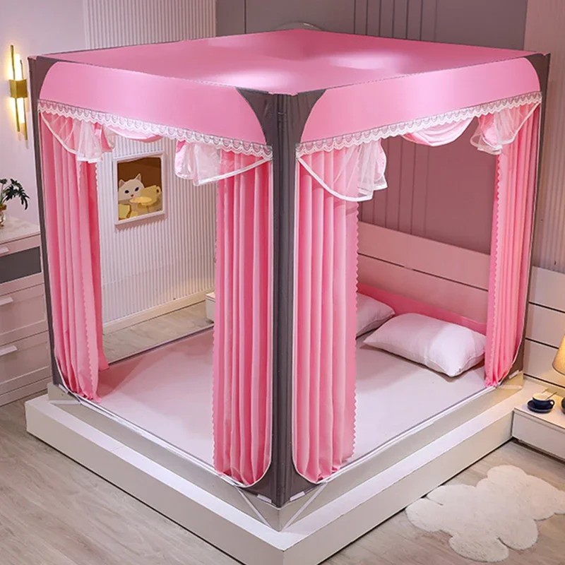 Canopy Window Queen Mosquito Nets Bed Canopy Decoration Frame Full Hanging Princess Tent Foldable Anti Moustique Beds Furniture