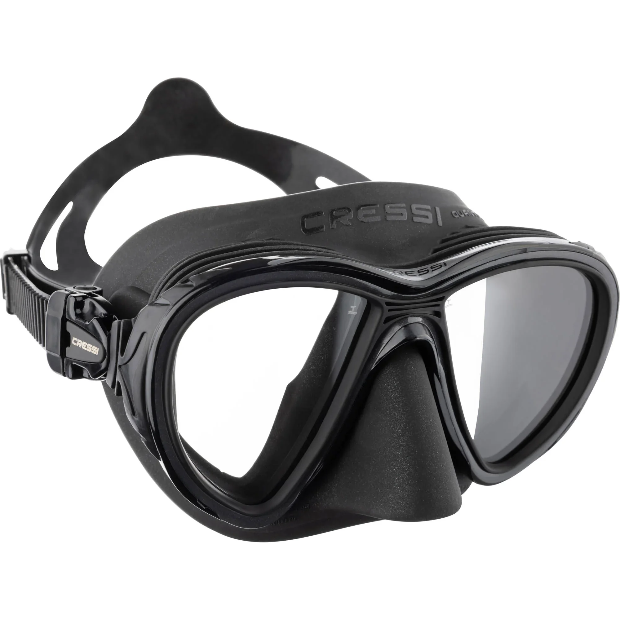 Cressi duikmasker voor volwassenen met geavanceerd mistsysteem en verbeterde neerwaartse zichtbaarheid - Quantum