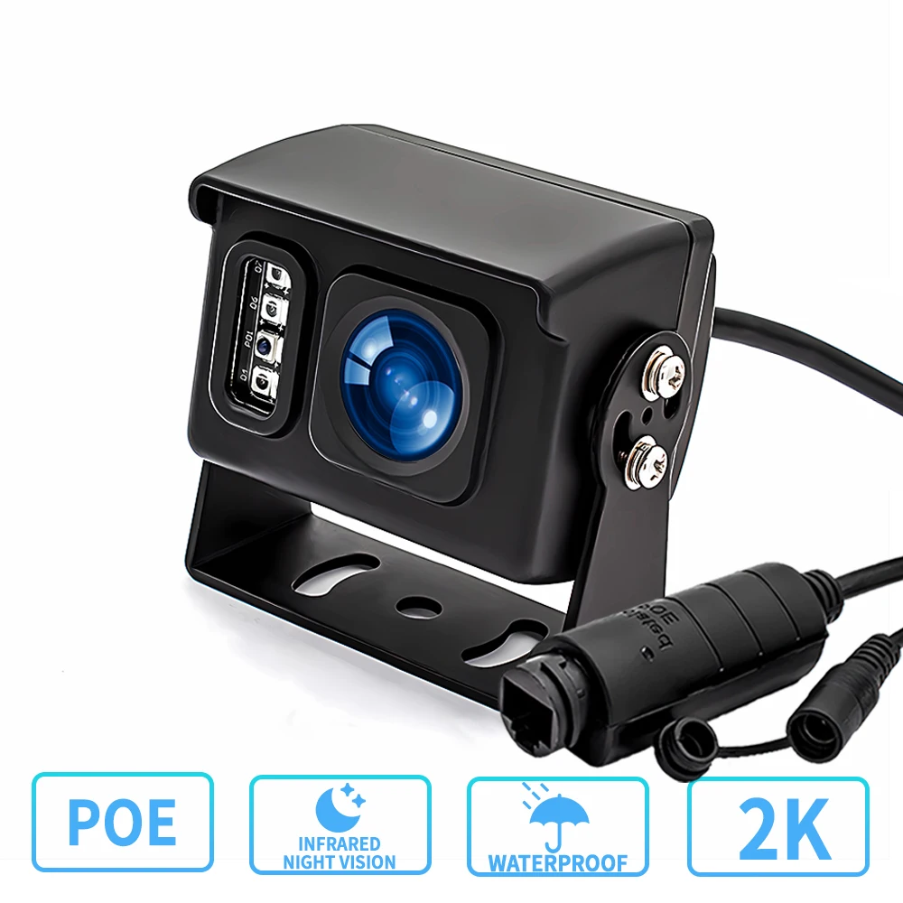 

WGWK Mini Car Waterproof POE IP Camera 1080P/4MP Infrared Night Vision Outdoor Security Camera Smart PC APP Onvif P2P RTSP H.265