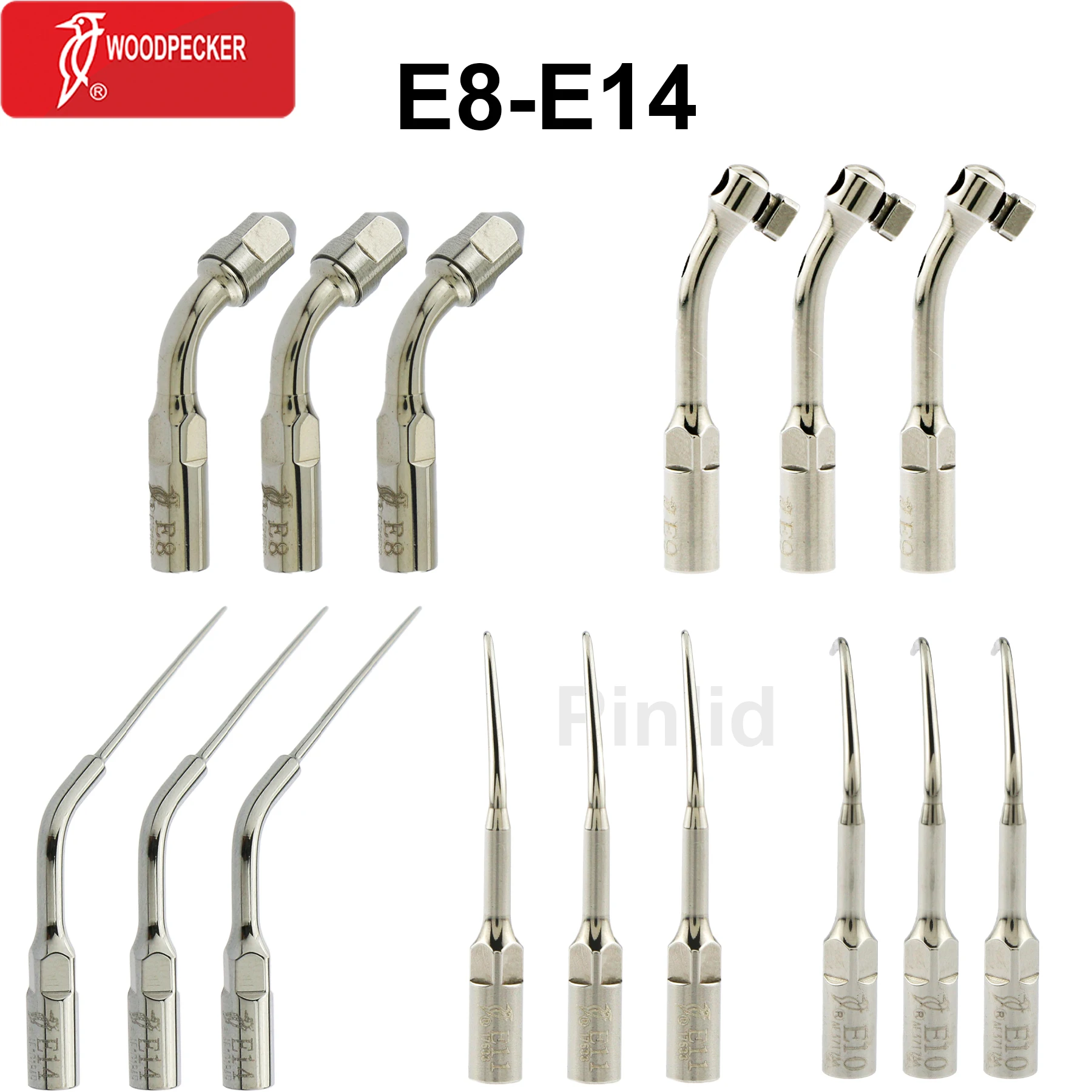 

E8/E9/E10/E11/E14 Woodpecker Dental Ultrasonic Piezo Scaler Tips Endodontics Fit EMS Satelec NSK